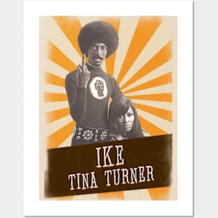 Vintage Aesthetic Ike middle finger & Tina Turner Posters and Art